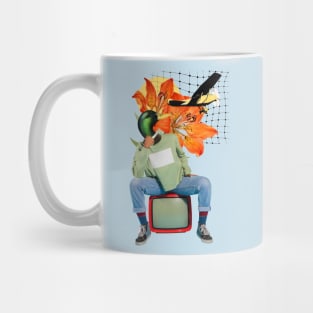 Duck Human sitting on Television Mug